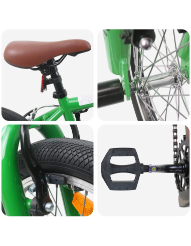BMX 16 Pollici per 5-8 anni Verde