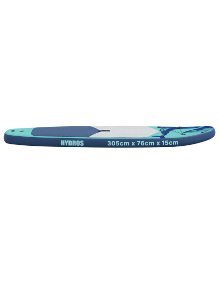 Tavola da Paddle Gonfiabile HYDROS 305 x 76 x 15 cm Turchese