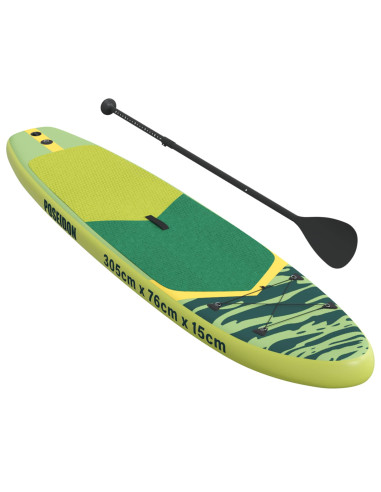 Tavola da Paddle Gonfiabile POSEIDON 305 x 76 x 15 cm Verde per