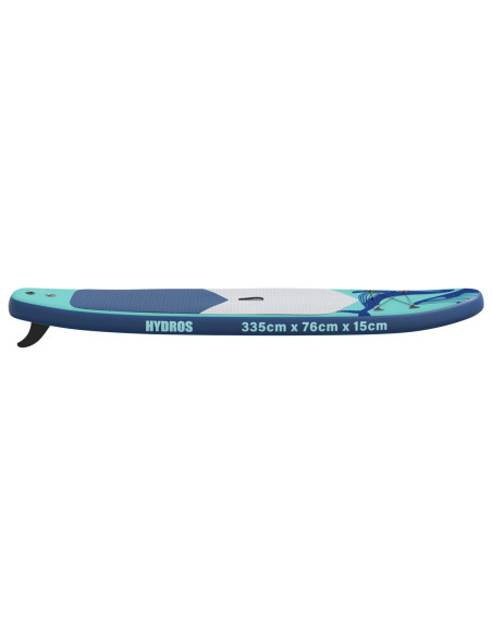 Tavola da Paddle Gonfiabile HYDROS 335 x 76 x 15 cm Turchese
