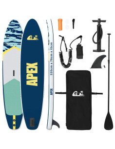 Tavola da Paddle Inflabile APEX 335 x 76 x 15 cm Blu per 2