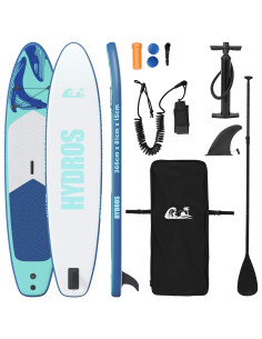 Tavola da Paddle Gonfiabile HYDROS 366 x 81 x 15 cm Turchese 2