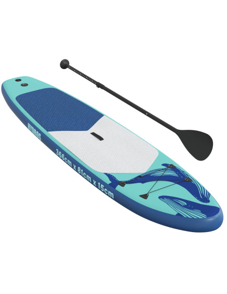Tavola da Paddle Gonfiabile HYDROS 366 x 81 x 15 cm Turchese