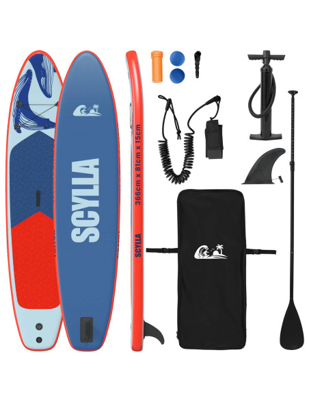 Tavola da Paddle Gonfiabile SCYLLA 366 x 81 x 15 cm Blu per