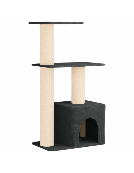 Albero per gatti con pali per graffiare in sisal Grigio Scuro