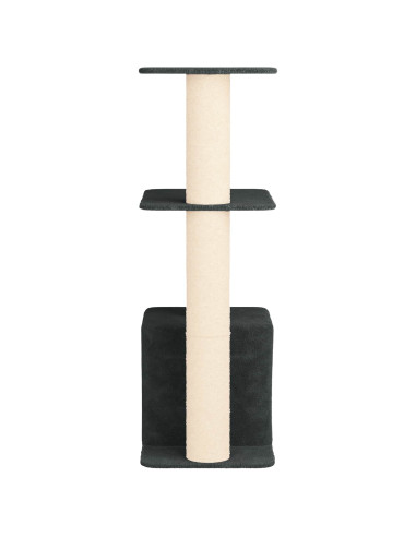 Albero per gatti con pali per graffiare in sisal Grigio Scuro