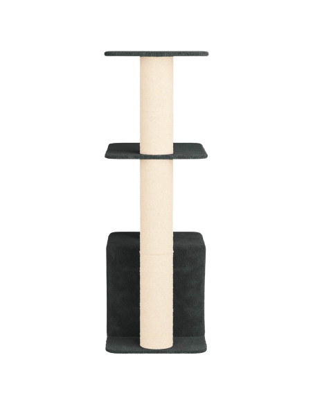 Albero per gatti con pali per graffiare in sisal Grigio Scuro