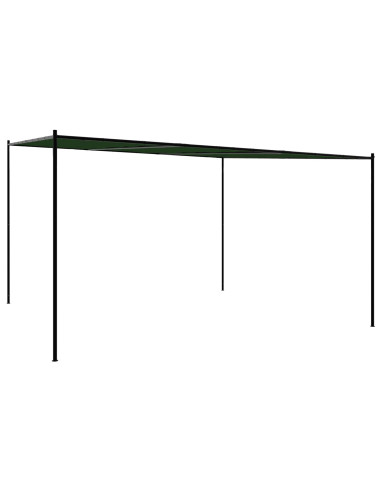 Gazebo 4 x 3,98 x 2,67 m Verde Poliestere e Acciaio