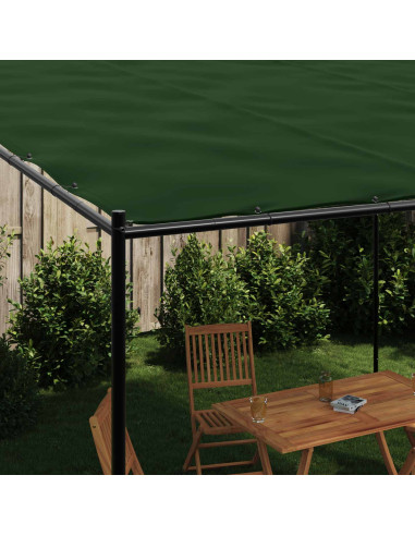 Gazebo 4 x 3,98 x 2,67 m Verde Poliestere e Acciaio