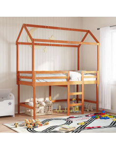 Struttura per letto soppalco Marrone Cera 90 x 190 cm