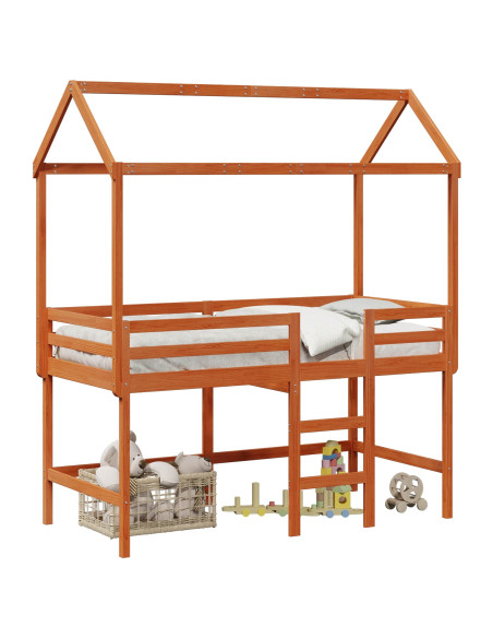 Struttura per letto soppalco Marrone Cera 90 x 190 cm