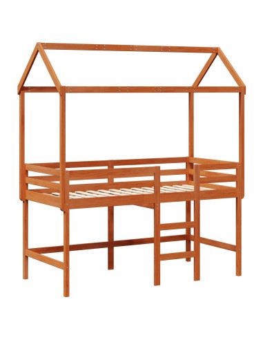 Struttura per letto soppalco Marrone Cera 90 x 190 cm