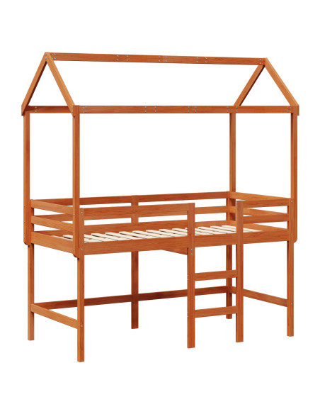 Struttura per letto soppalco Marrone Cera 90 x 190 cm