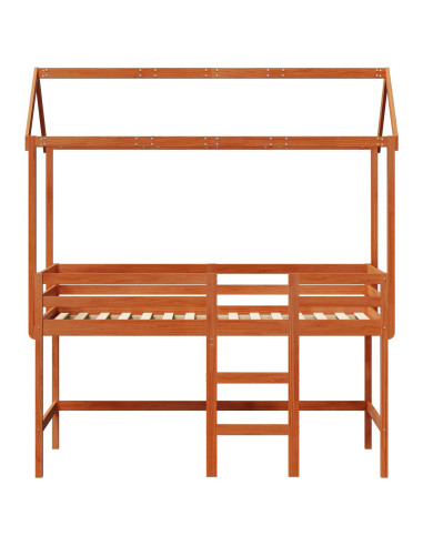 Struttura per letto soppalco Marrone Cera 90 x 190 cm