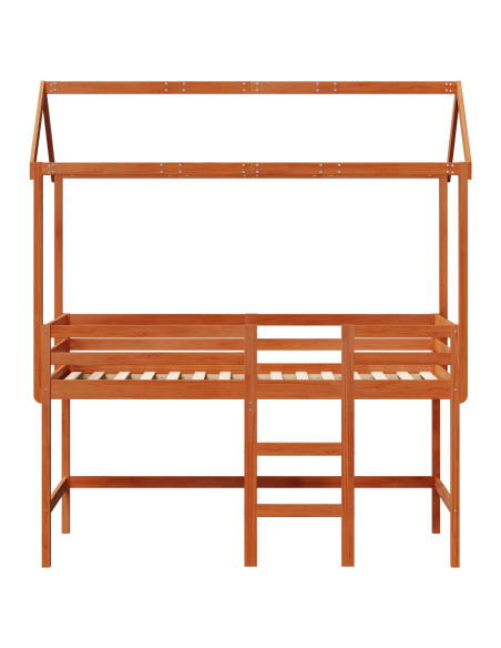 Struttura per letto soppalco Marrone Cera 90 x 190 cm