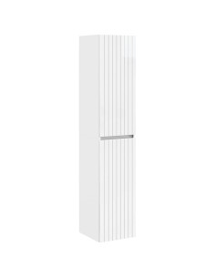 Mobiletto da Bagno a Muro Bianco Lucido 33 x 34,5 x 160 cm