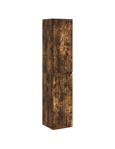 Mobiletto da Bagno a Muro Rovere Fumo 33 x 34,5 x 160 cm