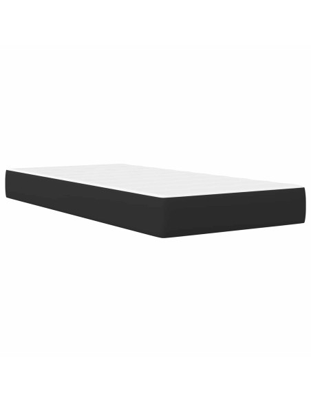 Struttura del letto con testiera Nero 90 x 190 cm Similpelle