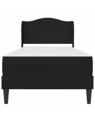 Struttura del letto con testiera Nero 90 x 190 cm Similpelle