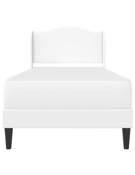 Struttura del letto con testiera Bianco 90 x 190 cm Similpelle