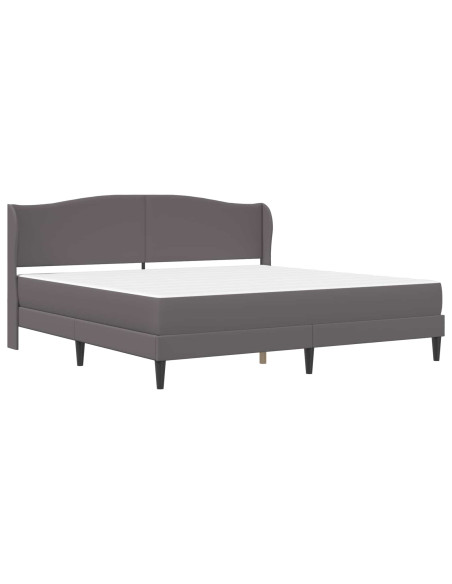 Struttura del letto con testiera Grigio 180 x 200 cm Similpelle