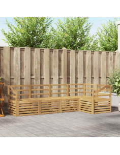 Set di divani da esterno 5 pcs Bianco 245 x 126,5 x 73 cm