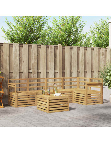 Set di divani da esterno 6 pcs Bianco 59 x 59 x 37 cm