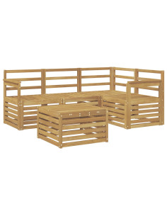 Set di divani da esterno 5 pcs Bianco 59 x 59 x 37 cm 2