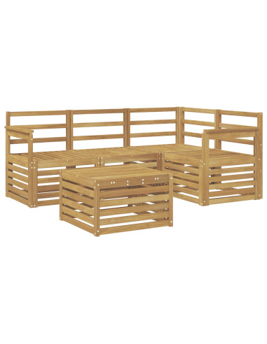 Set di divani da esterno 5 pcs Bianco 59 x 59 x 37 cm