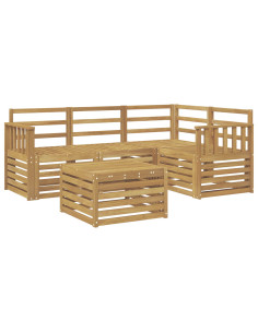 Set di divani da esterno 5 pcs Bianco 59 x 59 x 37 cm 2