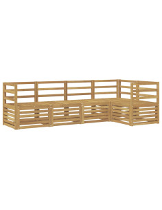 Set di divani da esterno 5 pcs Bianco 245 x 126,5 x 73 cm 2