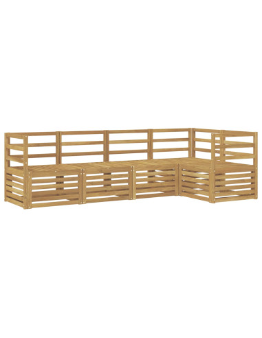 Set di divani da esterno 5 pcs Bianco 245 x 126,5 x 73 cm