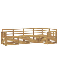 Set di divani da esterno 5 pcs Bianco 247 x 128,5 x 73 cm 2