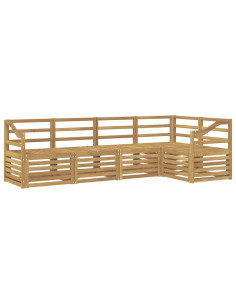 Set di divani da esterno 5 pcs Bianco 245 x 126,5 x 73 cm 2