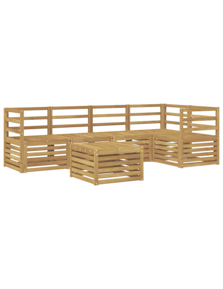 Set di divani da esterno 6 pcs Bianco 59 x 59 x 37 cm