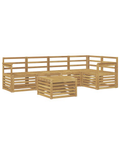 Set di divani da esterno 6 pcs Bianco 59 x 59 x 37 cm 2