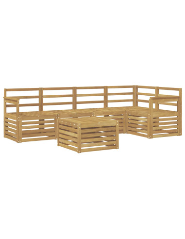 Set di divani da esterno 6 pcs Bianco 59 x 59 x 37 cm
