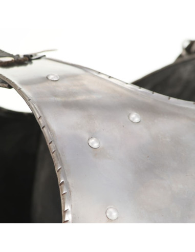 Corazza da Cavaliere Medievale Replica LARP Argento in Acciaio