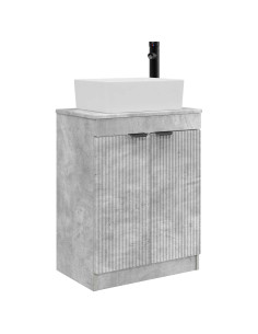 Mobile da bagno con lavabo Grigio Cemento 54 x 35 x 83 cm