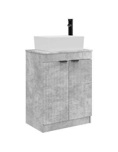 Mobile da bagno con lavabo Grigio Cemento 54 x 35 x 83 cm