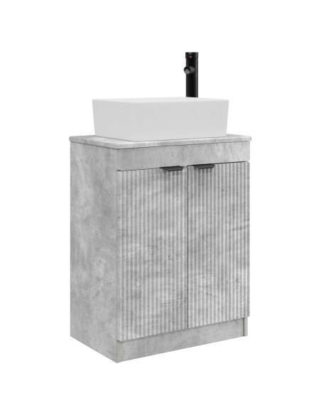 Mobile da bagno con lavabo Grigio Cemento 54 x 35 x 83 cm