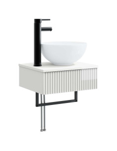 Lavabo da Parete Bianco Lucido 40 x 35 x 39 cm