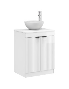 Mobile da Bagno Bianco Lucido 54 x 41 x 70 cm 2