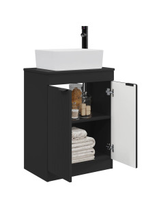 Mobile da bagno con lavabo Nero 54 x 35 x 83 cm 2
