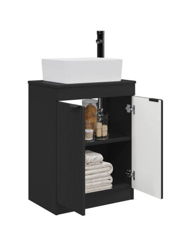 Mobile da bagno con lavabo Nero 54 x 35 x 83 cm