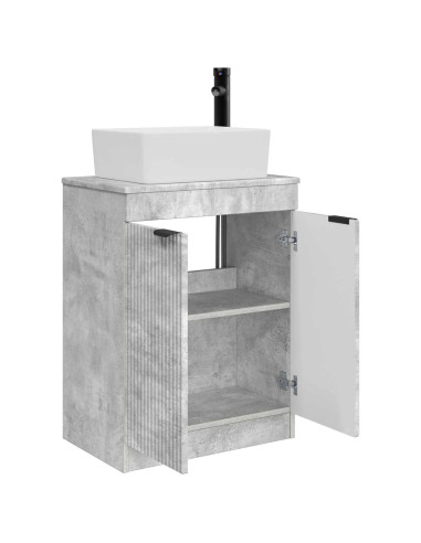 Mobile da bagno con lavabo Grigio Cemento 54 x 35 x 83 cm