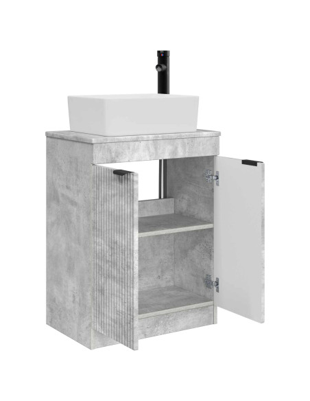 Mobile da bagno con lavabo Grigio Cemento 54 x 35 x 83 cm