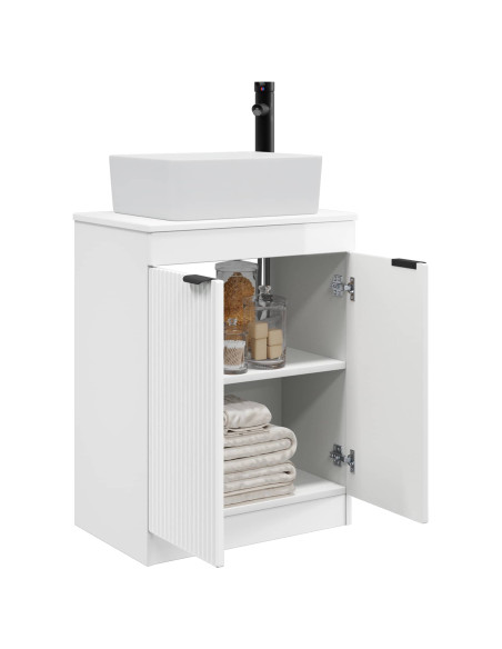 Mobile da bagno con lavabo Bianco Lucido 54 x 35 x 83 cm