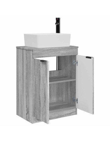 Mobile da bagno con lavabo Sonoma grigio 54 x 35 x 83 cm