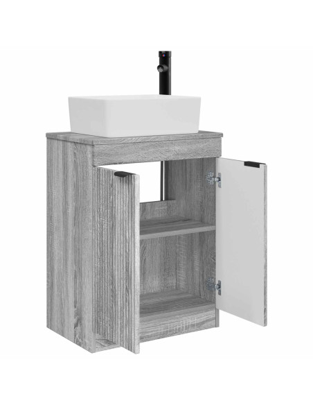 Mobile da bagno con lavabo Sonoma grigio 54 x 35 x 83 cm